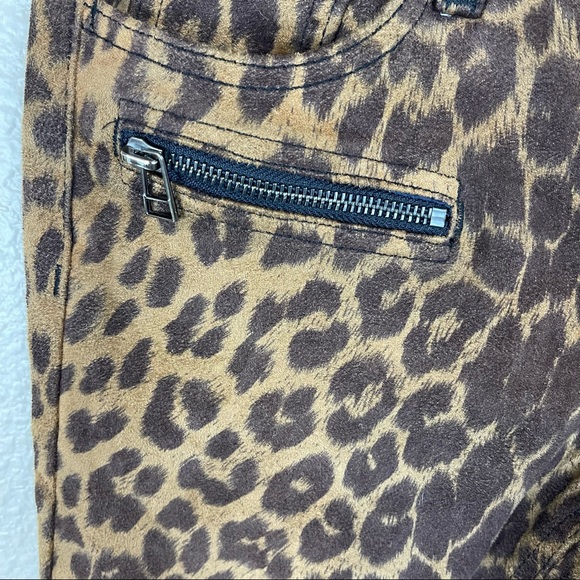 UNIF LEOPARD PRINT FAUX SUEDE SKINNY JEANS - Picture 6 of 9